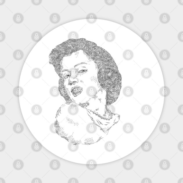 Marilyn Monroe Line Art Magnet by Merchsides